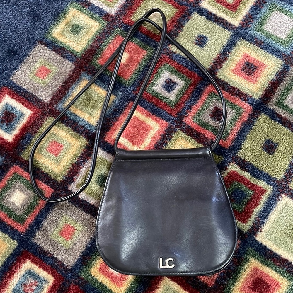 Leather Co x Liz Claiborne Black Leather Side Purse